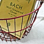 vintage red wire egg basket